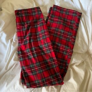 Brandy Melville Red Plaid Pants (John galt)